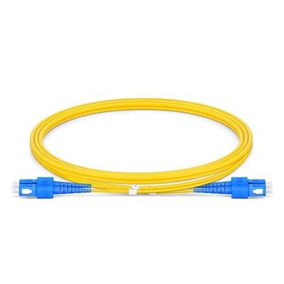 10m-Sc UPC aan van het het Flardkoord van Sc UPC Duplex 3.0mm OFNR 9/125 Enige Wijze