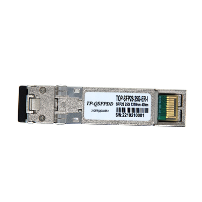 Top Trans MSA en TAA 25GBase-ER SFP28 Zendontvanger SMF 1310nm 40km LC DOM