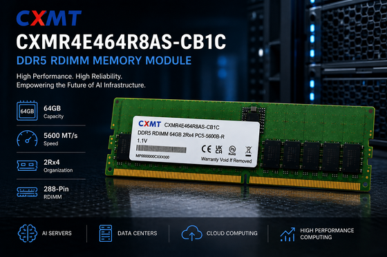 CXMT CXMR4E464R8AS-CB1C 64GB DDR5-5600 RDIMM Memory for AI Server Data Center