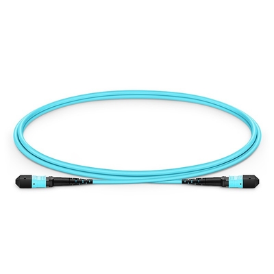 Aqua 1m het Type OFNP van MPO MPO Multimode kabel OM3 van de vezel optische boomstam