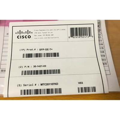 Van het de Zendontvanger SFP-GE-t Koper van Cisco SFP de Optische Optische Modules 100M Modules