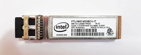 Intel ftlx8574d3bcv-HET Multimode Datacom SFP+ Optische de Zendontvangermodule van 1G/10G 850nm