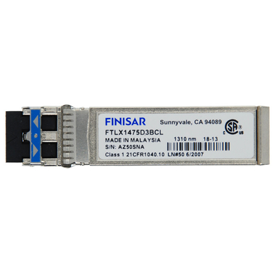 Originele Finisar FTLX1475D3BCL-FC RoHS-6 Compliant 10Gb/S 10km 1310nm SMF Datacom SFP+ Transceiver