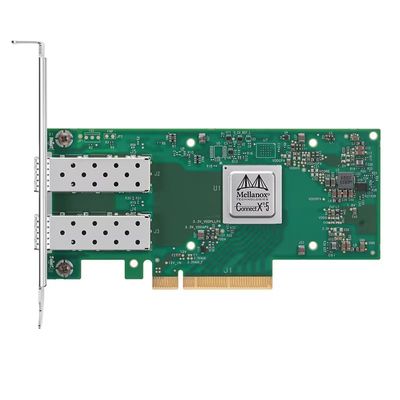 Mellanox Connectx-5 Dual 25Gbit SFP28 PCIe Network Adapter Expansion Card MCX512A-ACAT 3.0x8 Glasvezelapparatuur