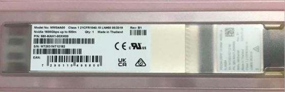 Mellanox MMS4A00-XM 1.6T 2xDR4/DR8 OSFP Flat Top PAM4 1310nm 500m DOM Dual MPO-12/APC Cloud Storage 1 Year Warranty