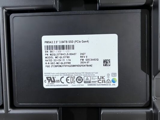 Samsung MZQL23T8HCLS-00A07 3.84TB Enterprise SSD U.2 PCIe 4.0 NVMe 1.0 DWPD 5-Jaar Garantie Solid State Drive