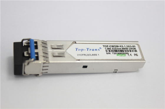 1.25g SFP-de Vezel Optische LC Schakelaar 80Km van de Zendontvangermodule de Snelle Enige Wijze van Ethernet