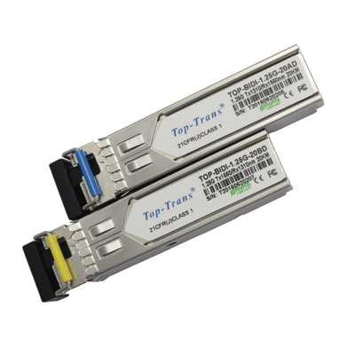 20km SFP Tweerichtingszendontvanger 1,25 g 1310nm TX/1490nm RX