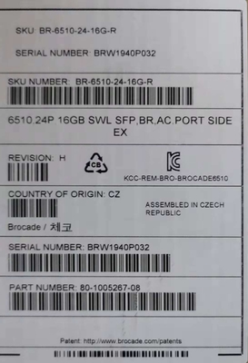 Br-6510-48-16 G-R Brocade Enterprise Bundle-Schakelaar 48 Havens Geleid Rek